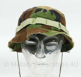 Korps Mariniers special forces Boonie Brim US - Woodland camo - gedragen - maat 7 1/4 - origineel