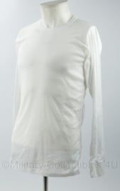 Defensie t-shirt wit - lange mouw - 100% polyester - maat Large - nieuw - origineel