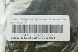Defensie Ghillyskins spydermesh gelaatsnet SLA sniper 2023 - nieuw in verpakking - origineel