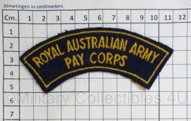 Australische leger Royal Australian Army Pay Corps shoulder title - 11 x 5 cm - origineel