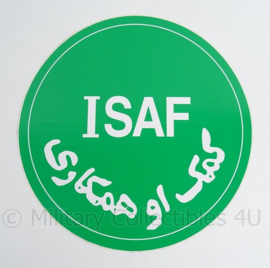 SFOR ISAF voertuig sticker - 28 cm diameter - origineel