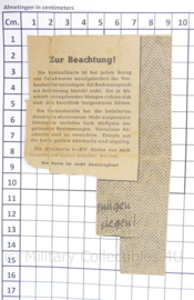 WO2 Duitse Kontrollkarte für den Einkauf von Tabakswaren - 15 x 9  cm - origineel