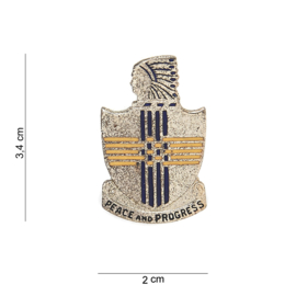 US Army Peace and progress unit crest metaal - 3,4 x 2 cm - maker Meyer - origineel