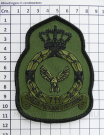 KLU 711 Squadron embleem met klittenband - 11½ x 8 cm - origineel