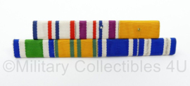 Defensie medaillebalk met 7 batons - HMV4. Vrederioeraties, Trouwe dienst, Landmacht medaille, Vierdaagse , Former Yugoslavia en ISAF - 10,5 x 2,5 cm - origineel