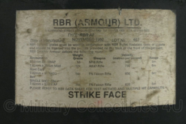 1 Defensie Strike Face RBR A2 HardBallistische plaat - 27 x 2 x 30 cm - gebruikt -origineel