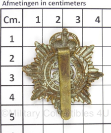 WO2 Britse baret insigne Royal Army Service Corps- Kings Crown - afmeting 4 x 5 cm - origineel