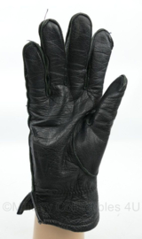 Lederen handschoenen zwart - maat 9,5 - gedragen - origineel