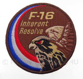 KLu Koninklijke Luchtmacht F-16 "Inherent Resolve" -  met klittenband - diameter 10 cm