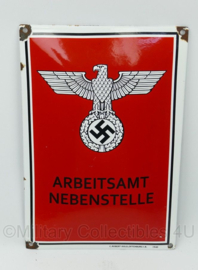 WO2 Duits Arbeitsamt Nebenstelle emaille bord - 30 x 20 cm - replica