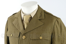 US Army Wo2 Class A uniformjas  - size 35 XL - met naam van de SOLDAAT - Corey H.R. -  origineel WO2 1940