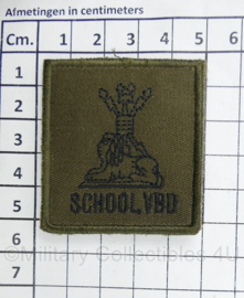 Defensie SCHOOL VBD School Verbindingsdienst borstembleem - met klittenband - 5 x 5 cm - origineel