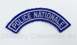 Franse politie shoulder title Police Nationale - 12 x 2,5 cm -  origineel