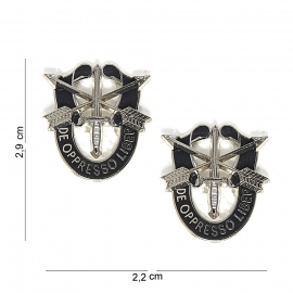 US Special Forces kraag insigne set - metaal - 2,9 x 2,2 cm.