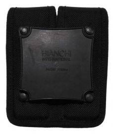 Bianchi dubbele magazijntas zwart, model 7302 - 12 x 4 x 15 cm.(b x d x h) - origineel