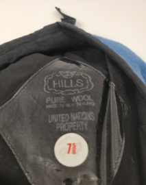 VN UN United Nations Hills Pure Wool New Zealand baret met stoffen insigne  - size 7 5/8 = 59 cm.   - origineel