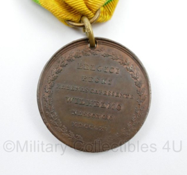 Belooningspenning van Brussel 1815 - Willem 1 1815-1940 medaille Belgici Regni Habenas capessente Wilhelmo Nassavoeo MDCCCV - 8,5 x 4 cm - origineel