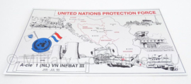 Plaat - United Nations Protection Force - 28 x 17,5 cm - 1995 - origineel