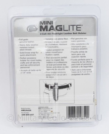 MagLite Flashlight leather belt holster Koppeltas 2Cell AA Zwart leer - 16,5 x 12 cm - nieuw in verpakking - origineel