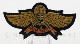 Embroidered Jumpmaster embleem luxe variant - wing - zwart - 9 x 5 cm - origineel