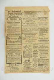 Duitse krant Rehauer Tagblatt Oberfrankischer Bote 16 april 1926 - 47 x 32 cm - origineel