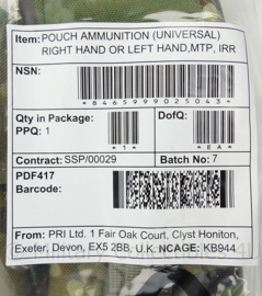 Britse leger MTP camo Pouch ammunition universal Right hand or left hand MTP IRR - nieuw in verpakking! -  origineel