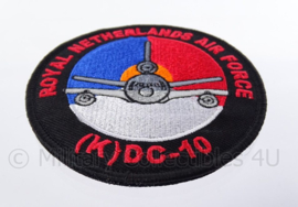KLu Koninklijke Luchtmacht RNLAF Royal Netherlands Air Force "DC-10" embleem -  met klittenband - diameter 10 cm