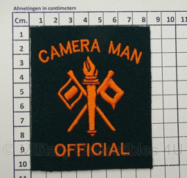 WO2 US Army Camera Man Official embleem oranje US photographer - 8,4 x 9,7 cm - replica