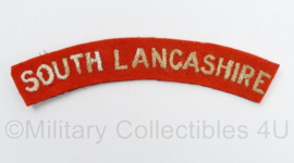 Britse leger South Lancashire shoulder title - 12 x 3 cm - origineel