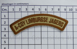 KL Nederlandse leger A-Coy Limburgse Jagers straatnaam - 9 x 3 cm - origineel