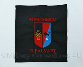 Nederlands Leger - proefmodel embleem 43 gemechaniseerde brigade  - 12 palvabt origineel