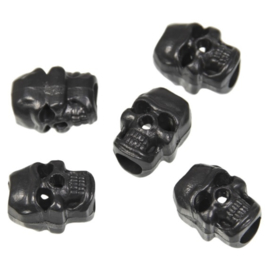 Koordstopper Skull doodskop Black (zonder veer) - 10 STUKS