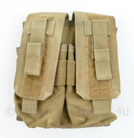 Defensie en Korps Mariniers en US Army Coyote Molle pouch double magazin M4 en Diemaco - 20 x 17 x 5 cm - origineel