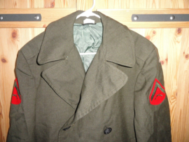 USMC US Marine Corps mantel overjas Overcoat Man's Wool - Lance Corporal - size 38L= NL 48 Lang (valt groot) - origineel