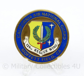Zeldzame coin California Air National Guard 129th Rescue wing 300th save - diameter 4 cm - origineel