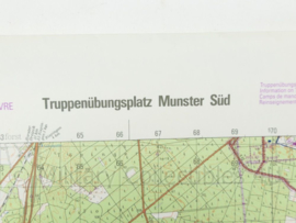 Duitse stafkaart NATO Truppenübungsplatz Munster Süd - 1 op de 50.000 - 75 x 56 cm - origineel