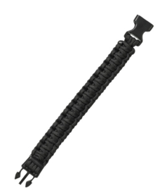 Paracord armband - 22 mm breed- Medium tm. XL  - BLACK