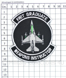 FWIT Graduate Weapons Instructor embleem - met klittenband - 10 x 9 cm