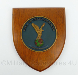 British Royal Air Forces Association Amsterdam Branch wandbord - 17 x 1,5 x 20,5 cm - origineel