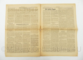 WO2 Duitse krant Frankische Tageszeitung nr. 10 13 januari 1944 - 47 x 32 cm - origineel