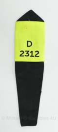 Britse politie epaulet D 2312 ENKEL - 14 x 7 cm - origineel