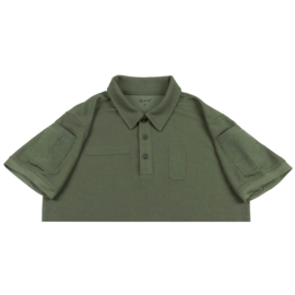 Coolmax "Tactical" Poloshirt met klittenband op armen en borst - zwart/groen/coyote - meerdere maten