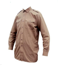 Brits Leger HEREN Overhemd DONKER khaki - licht gebruikt - maat 36 tm. 39 - origineel