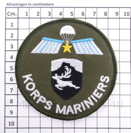 KM Koninklijke Marine, Korps Mariniers "koudweer met parawing" embleem - met klittenband - diameter 9 cm