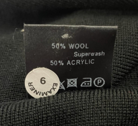 KMAR Koninklijke Marechaussee sjaal zwart - 50% Wol Superwash, 50% Acryl - 130 cm. lang  - origineel