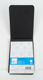 ISAF organiser met notitieblok - zwart leder - 12 x 17 cm - origineel