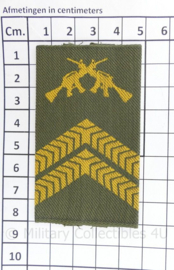 Defensie Epauletten PAAR GVT Korporaal 1 OLK opleiding leidinggevend korporaal - 11 x 5 cm - origineel