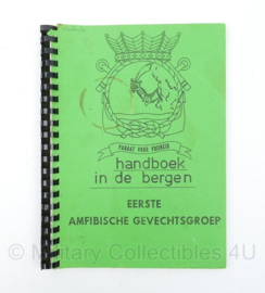 Korps Mariniers Handboek in de bergen Eerste Amfibische gevechtsgroep - origineel