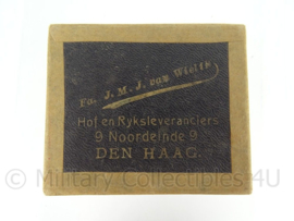 NL antiek medaille doosje - 6 x 7 x 2 cm - origineel