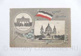 WO1 Duitse Postkarte Gruss aus Berlin Feldpost - 14,5 x 9 cm - origineel